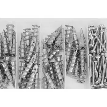 100pcs 13x41mm Zinc Alloy Self Drilling Drywall Hollow-Wall Anchors #8x1-1/4'' Self Tapping Screws Kit Cross Phillips Head Screw
100pcs 13x41mm Zinc Alloy Self Drilling Drywall Hollow-Wall Anchors #8x1-1/4'' Self Tapping Screws Kit Cross Phillips Head Screw