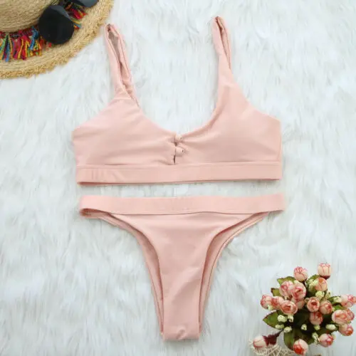 2019 New Summer Women Solid Bikini Set Push-up Unpadded Bra Swimsuit Swimwear Triangle Bather Suit Swimming Suit biquini
2019 New Summer Women Solid Bikini Set Push-up Unpadded Bra Swimsuit Swimwear Triangle Bather Suit Swimming Suit biquini
