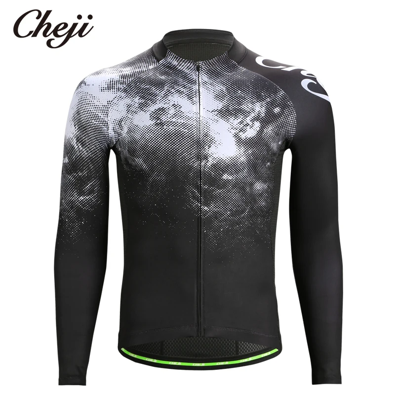 CHEJI 2019 Spring Autumn Men's Cycling Shirts Long Sleeves High Elastic Full Zipper Black Bike Clothes Jersey Male
CHEJI 2019 Spring Autumn Men's Cycling Shirts Long Sleeves High Elastic Full Zipper Black Bike Clothes Jersey Male