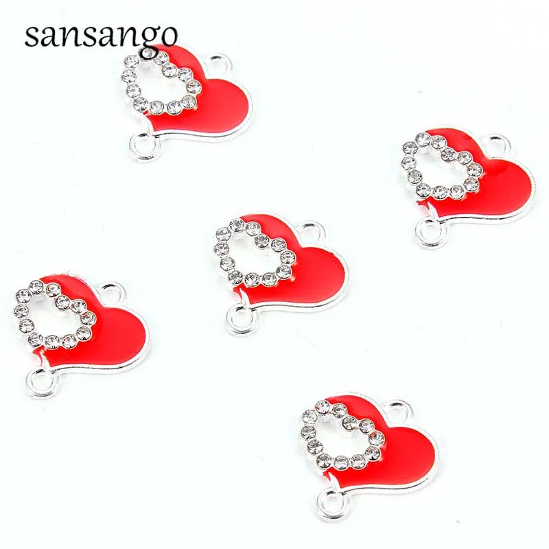 10pcs Red Enamel Love Heart Pendant Charms Connector DIY Crystal Bracelet Necklace Earrings For Women Jewelry Making Finding
10pcs Red Enamel Love Heart Pendant Charms Connector DIY Crystal Bracelet Necklace Earrings For Women Jewelry Making Finding