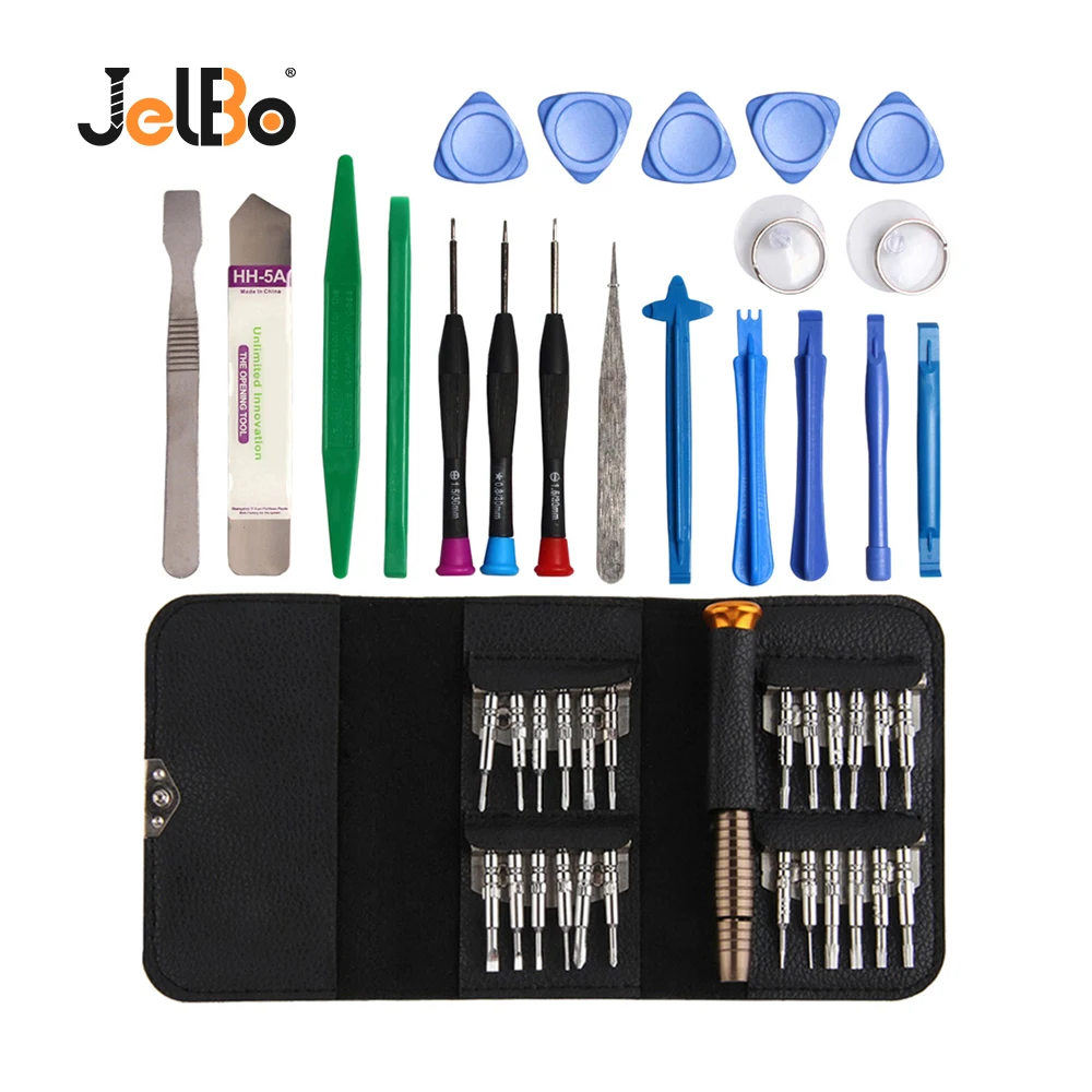 JelBo 25 in 1 Mobile Phone Repair Tool Kit Screwdriver Set Compose Hand Tools for iPhone MacBook Xiaomi Tablet PC Small Toy
JelBo 25 in 1 Mobile Phone Repair Tool Kit Screwdriver Set Compose Hand Tools for iPhone MacBook Xiaomi Tablet PC Small Toy