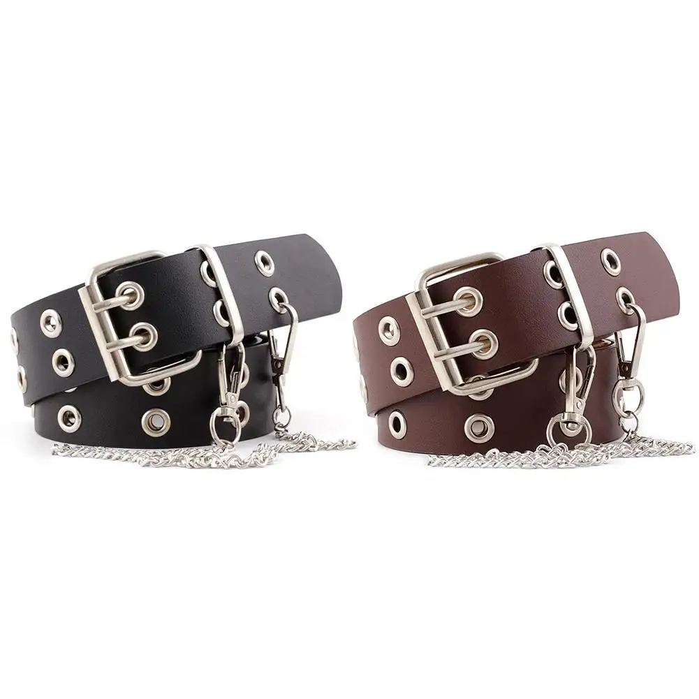 Double Row Hole Belt For Men And Women Fashion Punk Style With Eyelet Chain Decorative Belt For Jeans Pants Trousers Punk Wind
Double Row Hole Belt For Men And Women Fashion Punk Style With Eyelet Chain Decorative Belt For Jeans Pants Trousers Punk Wind