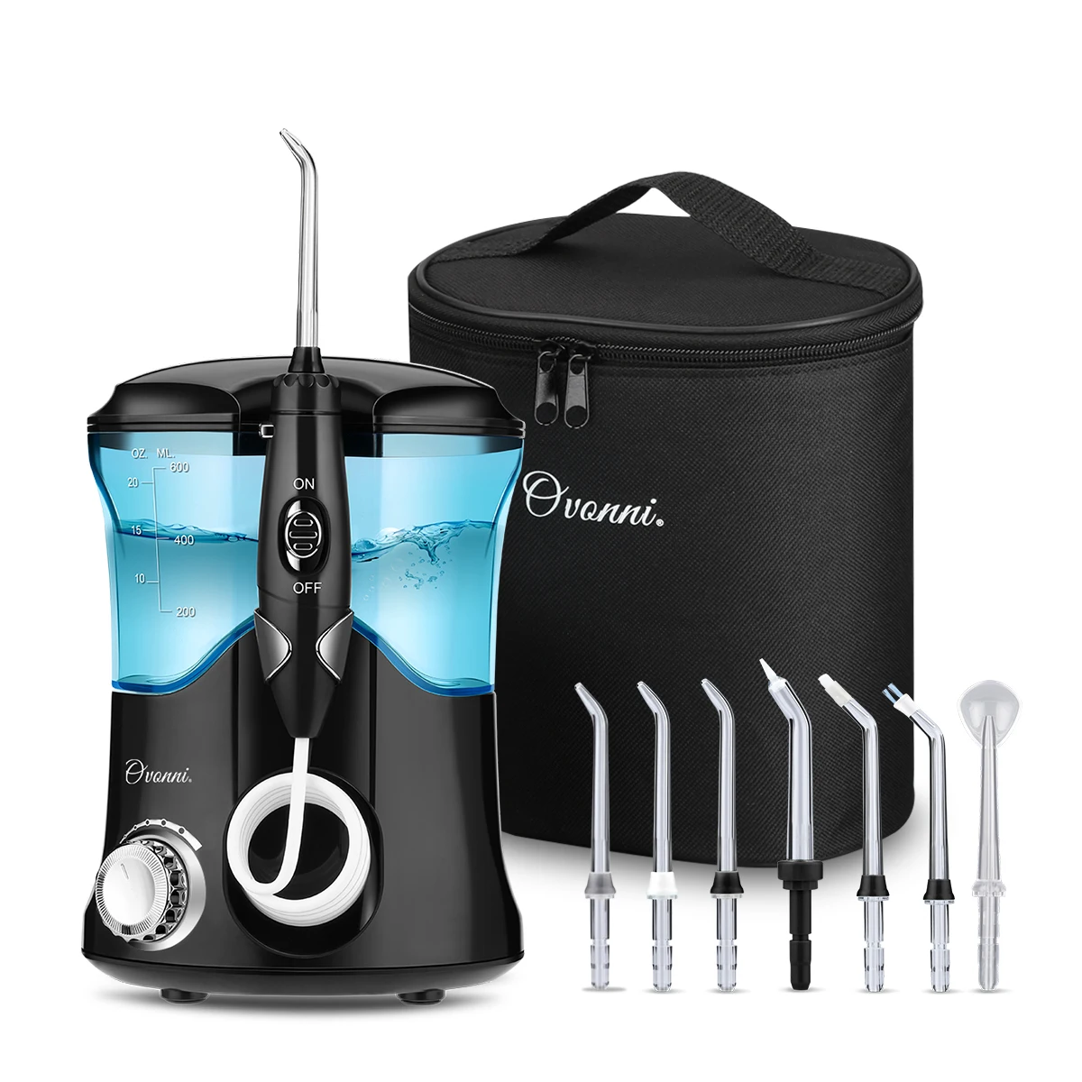 Ovonni Water Flosser Dental Oral Irrigator 10 Pressure Settings And 7 Interchangeable Jet Tips High Capacity 600ML Water Tank
Ovonni Water Flosser Dental Oral Irrigator 10 Pressure Settings And 7 Interchangeable Jet Tips High Capacity 600ML Water Tank