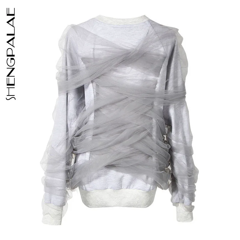SHENGPALAE 2019 New Spring Grey Personality Design Tie Tops Round Collar Long Stitching Lace Korean Fashion Women Sweatshirt
SHENGPALAE 2019 New Spring Grey Personality Design Tie Tops Round Collar Long Stitching Lace Korean Fashion Women Sweatshirt