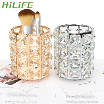 Cosmetics Holder European Metal Makeup Brush Storage Tube Crystal Jewelry Storage Box Eyebrow Pencil Beauty Tools Organizer
Cosmetics Holder European Metal Makeup Brush Storage Tube Crystal Jewelry Storage Box Eyebrow Pencil Beauty Tools Organizer