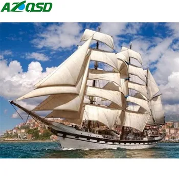 AZQSD Diamond Painting Ships 5D DIY Diamond Mosaic Home Decor Picture Of Rhinestones Scenic Diamond Embroidery Handmade Gift
AZQSD Diamond Painting Ships 5D DIY Diamond Mosaic Home Decor Picture Of Rhinestones Scenic Diamond Embroidery Handmade Gift
