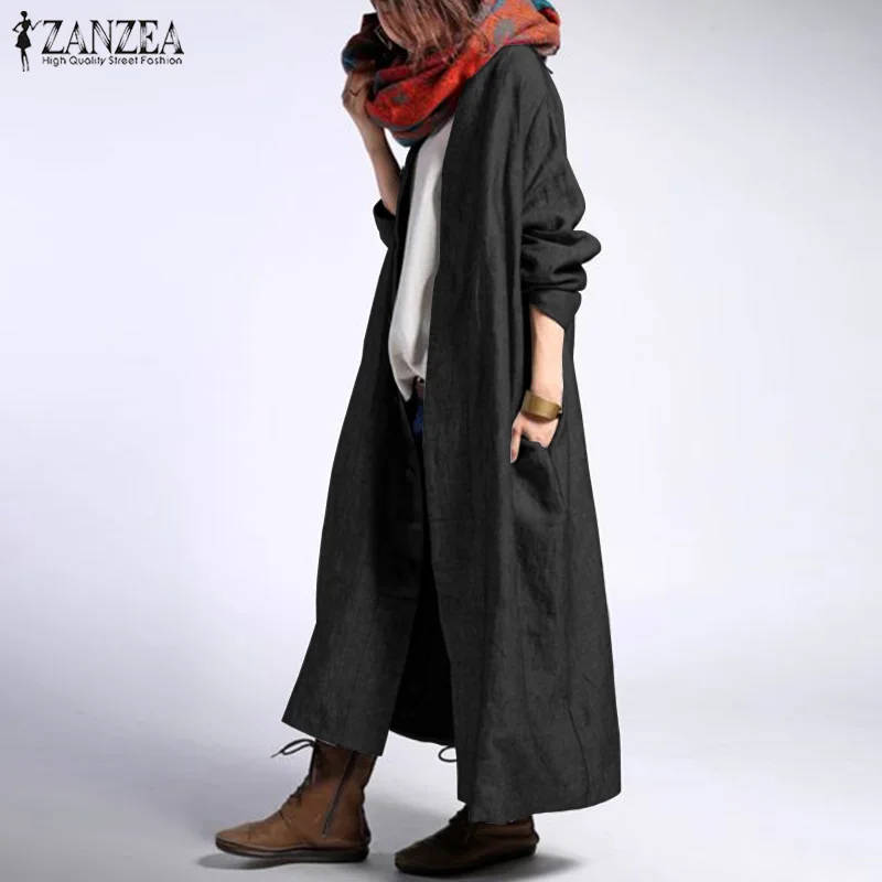 Coat Women Long Single Breasted Jackets ZANZEA Winter Ladies Long Coats Manteau Femme Hiver 2019 Vintage Chaqueta Mujer Oversize
Coat Women Long Single Breasted Jackets ZANZEA Winter Ladies Long Coats Manteau Femme Hiver 2019 Vintage Chaqueta Mujer Oversize