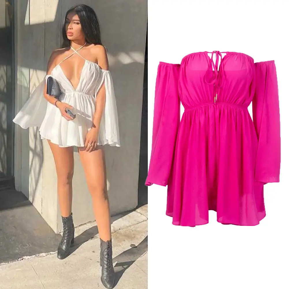 New Women Girls Fashion Casual Summer Off Shoulder Long Sleeve Solid Dress Bodycon Cocktail Party Mini Dress
New Women Girls Fashion Casual Summer Off Shoulder Long Sleeve Solid Dress Bodycon Cocktail Party Mini Dress