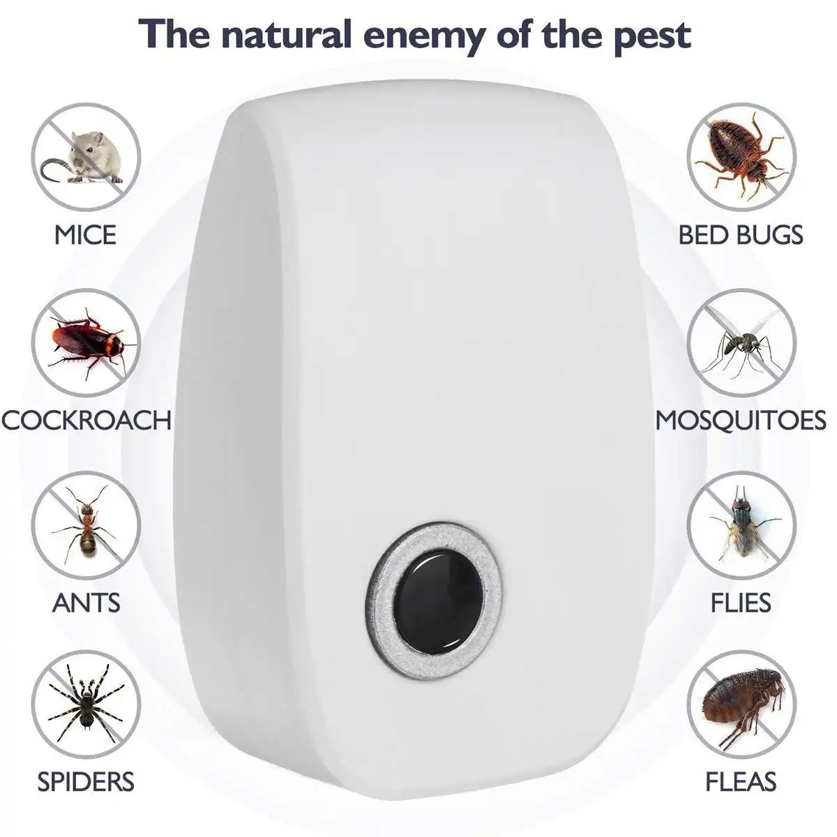 Ultrasonic Pest Repeller Plug in Electric Anti Mosquito Insect Pest Mouse Rat Animal Repeller Rejector
Ultrasonic Pest Repeller Plug in Electric Anti Mosquito Insect Pest Mouse Rat Animal Repeller Rejector