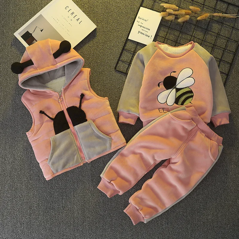 toddler girl winter clothes New baby plus velvet thick cartoon jacket + vest + pants three-piece baby fall clothes
toddler girl winter clothes New baby plus velvet thick cartoon jacket + vest + pants three-piece baby fall clothes