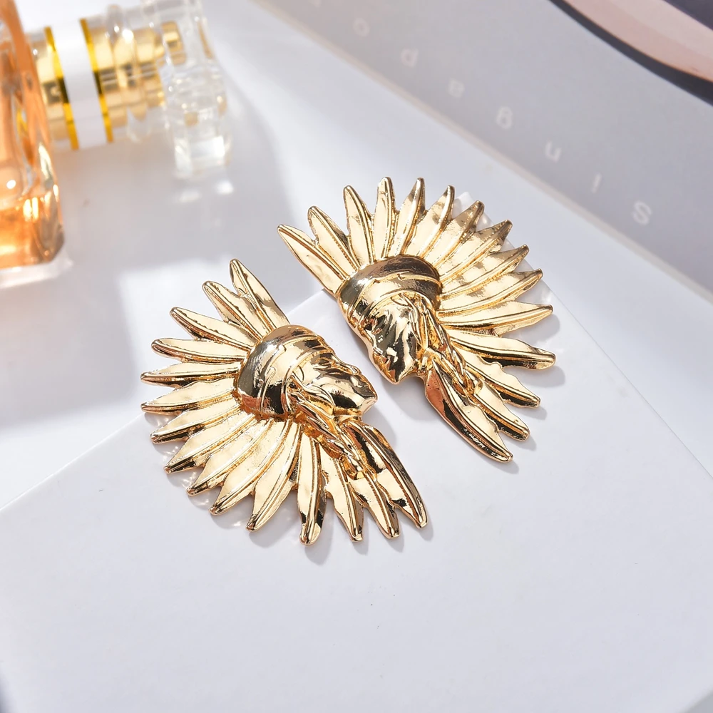 2019 Boho Gold Color Big Geometric Big Stud Earrings Bijoux For Women Vintage Geometry Sector Shape Cameo Earrings Jewelry Gifts
2019 Boho Gold Color Big Geometric Big Stud Earrings Bijoux For Women Vintage Geometry Sector Shape Cameo Earrings Jewelry Gifts