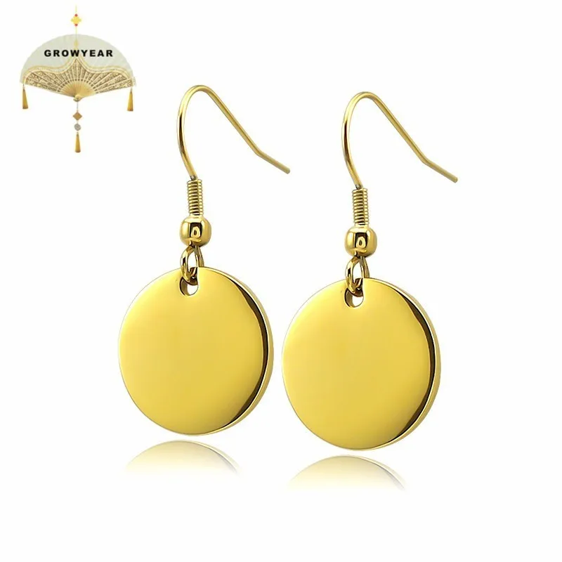 Gold Small Round Earrings Pendant Earrings Woman Jewelry Simple Can Customized Logo Anti-rust 316L Stainless Steel Anti-allergy
Gold Small Round Earrings Pendant Earrings Woman Jewelry Simple Can Customized Logo Anti-rust 316L Stainless Steel Anti-allergy