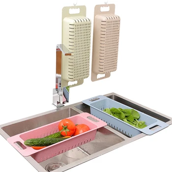 1pc Multifunctional Kitchen Sink Drying Rack Stretchable Vegetables Fruit Drain Basket Tableware Storage Shelf Holder
1pc Multifunctional Kitchen Sink Drying Rack Stretchable Vegetables Fruit Drain Basket Tableware Storage Shelf Holder