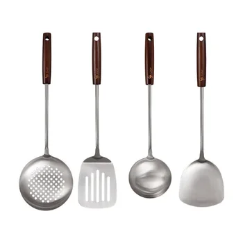 4pcs/set Sus 304 Stainless Steel+wood Cooking Tool Sets Spatula Soup Colander Full Kitchenware Set Kitchen Shovel Cooking Shovel
4pcs/set Sus 304 Stainless Steel+wood Cooking Tool Sets Spatula Soup Colander Full Kitchenware Set Kitchen Shovel Cooking Shovel