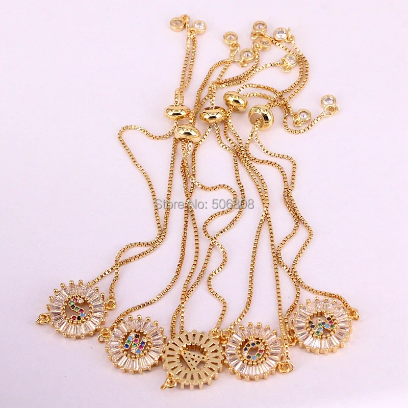 10PCS ZYZ-B4705 Gold Letters Bracelet Copper Micro Pave Rainbow CZ Zirconia Round Charm Bracelets Women Jewelry
10PCS ZYZ-B4705 Gold Letters Bracelet Copper Micro Pave Rainbow CZ Zirconia Round Charm Bracelets Women Jewelry