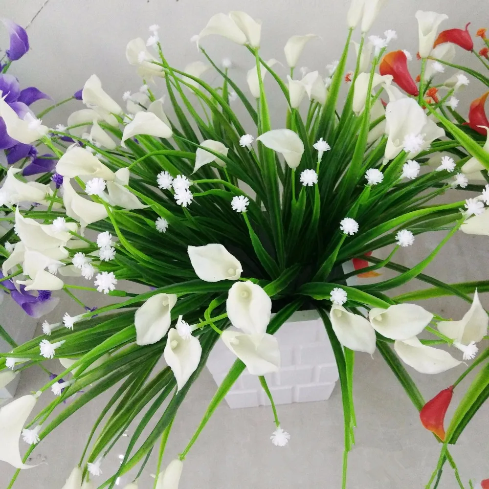 HOT Mini artificial calla babysbreath leaf silk fake flower lily plastic Aquatic plants home decoration
HOT Mini artificial calla babysbreath leaf silk fake flower lily plastic Aquatic plants home decoration