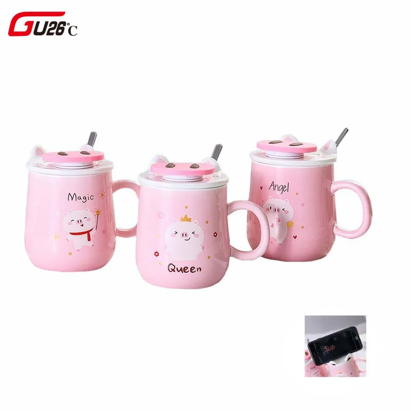 Novelty Pink Piggy Mobile Phone Bracket Ceramics Sprout Lovely Cartoon Cup Student Lovers Coffee Milk Juice Mug Cups
Novelty Pink Piggy Mobile Phone Bracket Ceramics Sprout Lovely Cartoon Cup Student Lovers Coffee Milk Juice Mug Cups
