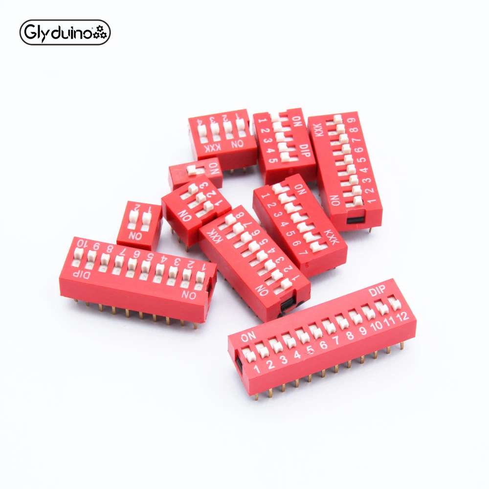 Glyduino 5PCS/Lot Slide Type Switch Module 11 Size (1-12 Bit) 2.54MM Spacing DIP Coding Toggle Switches for Arduino
Glyduino 5PCS/Lot Slide Type Switch Module 11 Size (1-12 Bit) 2.54MM Spacing DIP Coding Toggle Switches for Arduino
