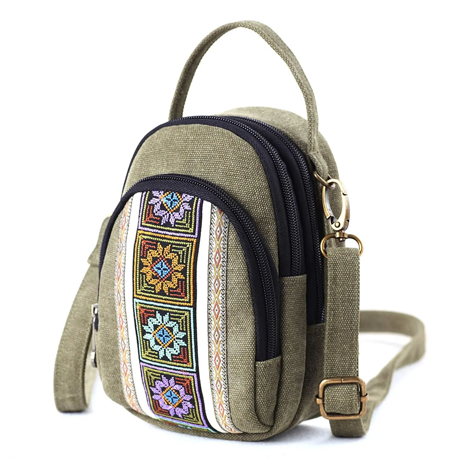 Embroidery Canvas Crossbody Bag Cell phone Pouch Coin Purse for Women Girls, B001 - Size Basic - Army Green
Embroidery Canvas Crossbody Bag Cell phone Pouch Coin Purse for Women Girls, B001 - Size Basic - Army Green