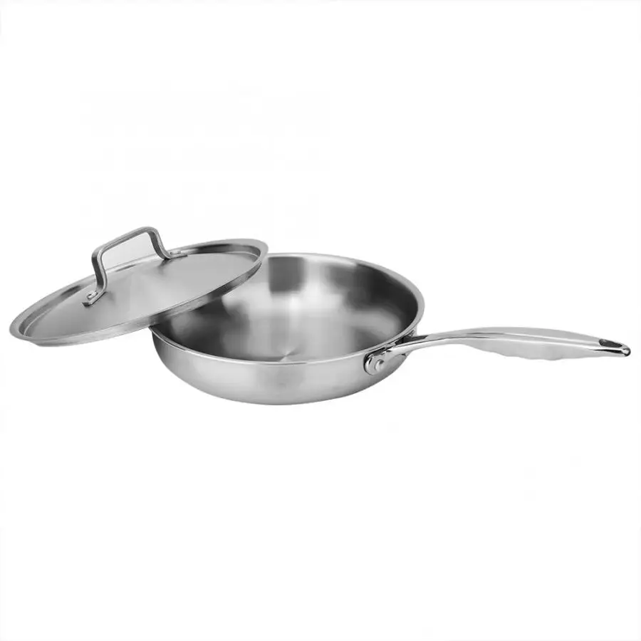 Thickened Stainless Steel Three Layer Flat Non-stick Frying Pan Home Multipurpose Pancake Steak Eggs Cooking Pan
Thickened Stainless Steel Three Layer Flat Non-stick Frying Pan Home Multipurpose Pancake Steak Eggs Cooking Pan