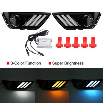 2Pcs Car Daytime Running Light Turn Signal 3-Color LED Fog Lamp Cover for Jeep Compass 2017-2018 Car Styling DRL
2Pcs Car Daytime Running Light Turn Signal 3-Color LED Fog Lamp Cover for Jeep Compass 2017-2018 Car Styling DRL