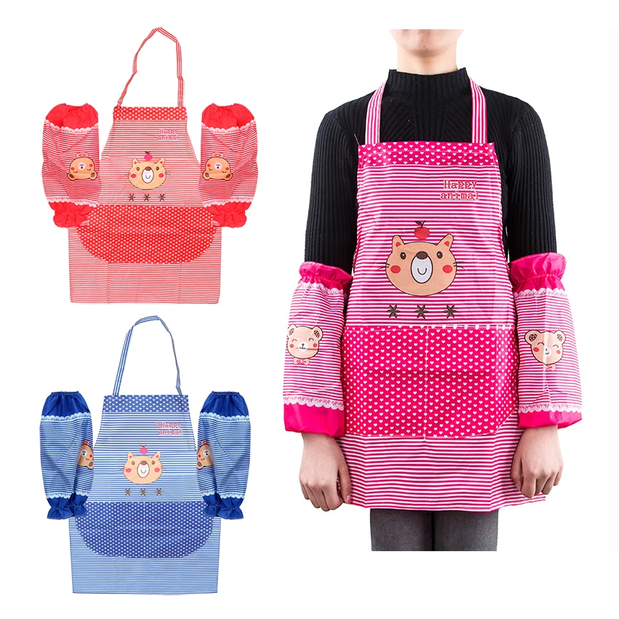 Bear Apron with 1 Pair Sleeve Waist Bib Anti-oil Pocket Apron Dress Set Household Cleaning Tool BBQ Tool
Bear Apron with 1 Pair Sleeve Waist Bib Anti-oil Pocket Apron Dress Set Household Cleaning Tool BBQ Tool