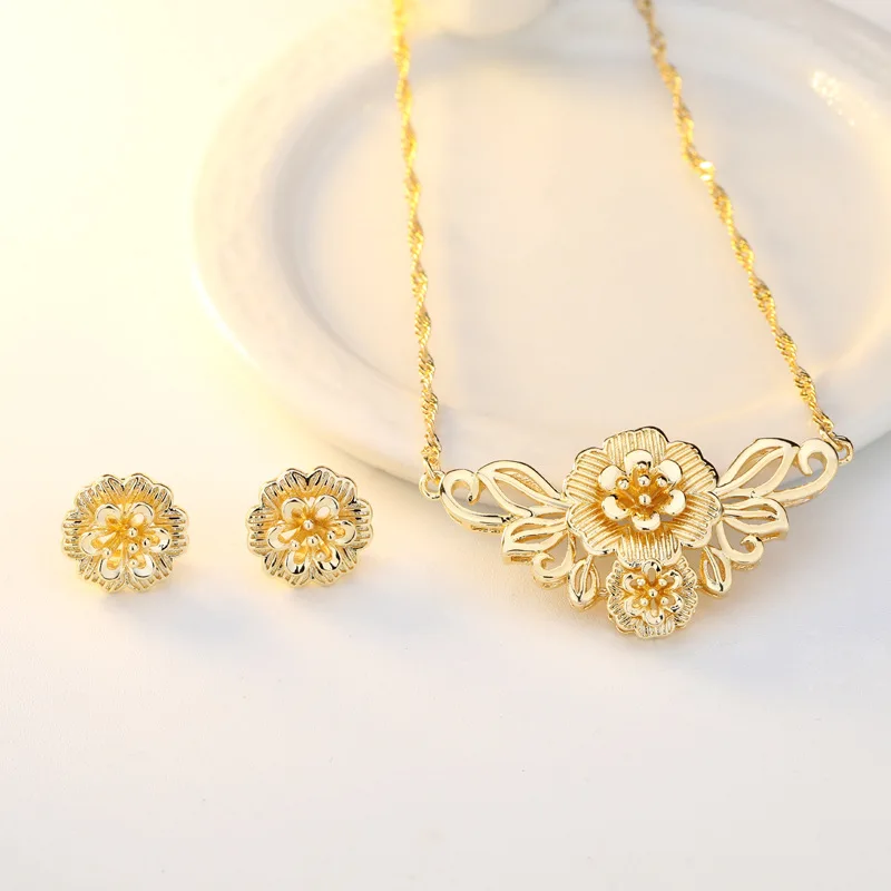 Vietnamese Gold 18K Necklace Bride Jewelry Flower Wedding Jewelry Brincos Perola Bijoux or Bizuteria for Women Pendants Jewelry
Vietnamese Gold 18K Necklace Bride Jewelry Flower Wedding Jewelry Brincos Perola Bijoux or Bizuteria for Women Pendants Jewelry