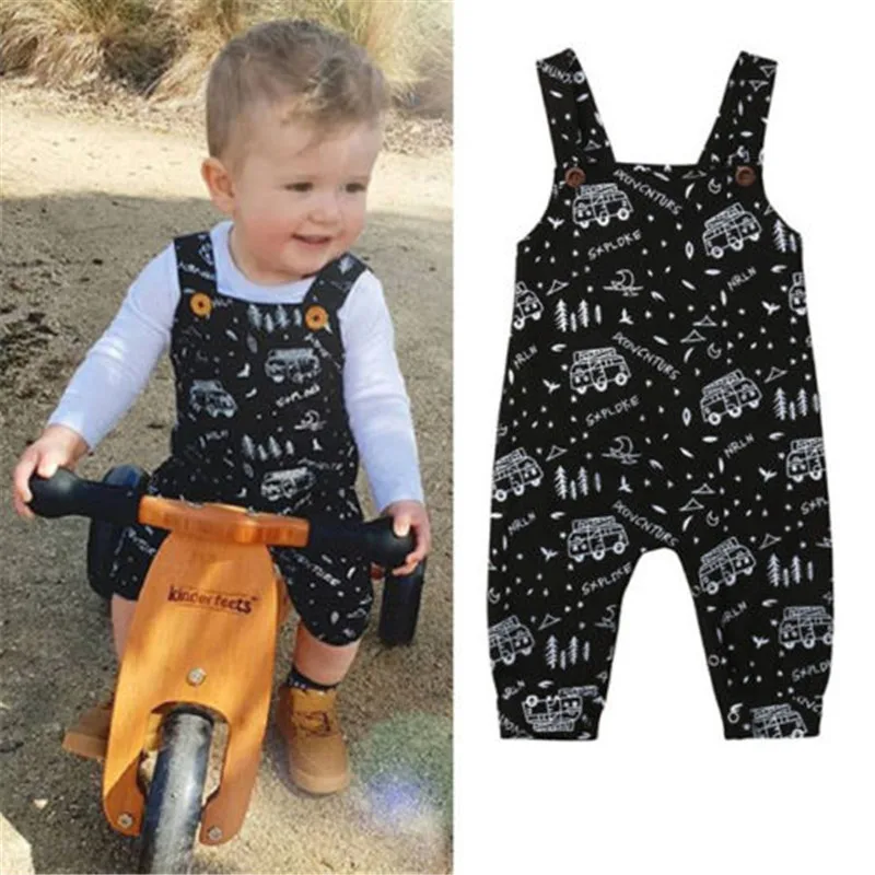 Summer Infant Kids Baby Boys Girls Sleeveless Romper Cartoon Car Tree Printed Overalls Clothes Outfits Black Baby Jumpsuit
Summer Infant Kids Baby Boys Girls Sleeveless Romper Cartoon Car Tree Printed Overalls Clothes Outfits Black Baby Jumpsuit