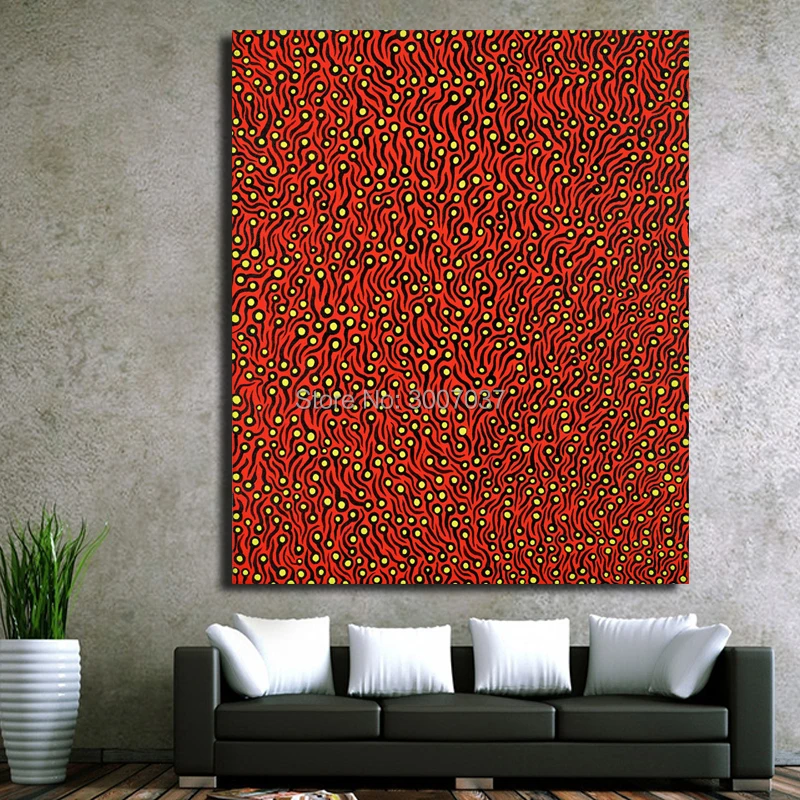 Hand Painted Oil Painting Yayoi Kusama Red tadpole Abstract picture for Home Decorative Art Picture on Canvas Paintings Wall Art
Hand Painted Oil Painting Yayoi Kusama Red tadpole Abstract picture for Home Decorative Art Picture on Canvas Paintings Wall Art