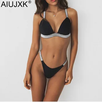 AIUJXK Summer Sexy Black White Biquini Push Up Bra And Panty Set Women Back Cross 2 Piece Swimsuit Female 2019 Beach Underwear
AIUJXK Summer Sexy Black White Biquini Push Up Bra And Panty Set Women Back Cross 2 Piece Swimsuit Female 2019 Beach Underwear