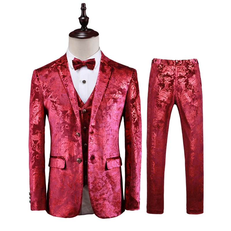 3piece Suit Men Korean Fashion Men Floral Suits Slim Fit Night Club/Prom/Party/Gentlemen Dress Suits For Men Clothes 2019 5XL-M
3piece Suit Men Korean Fashion Men Floral Suits Slim Fit Night Club/Prom/Party/Gentlemen Dress Suits For Men Clothes 2019 5XL-M