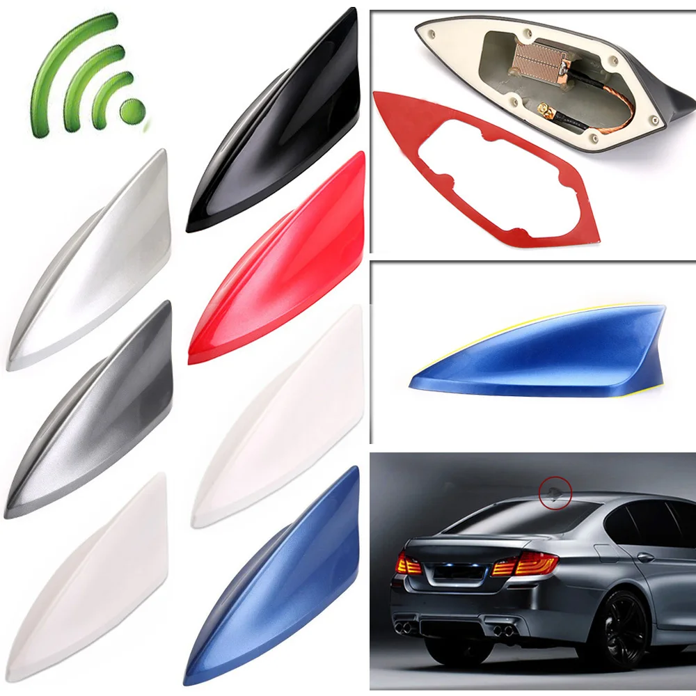 

Upgraded Signal Universal Car Shark Fin Antenna Auto Roof FM/AM Radio Aerial Replacement for BMW/Honda/Toyota/Hyundai/Kia/etc