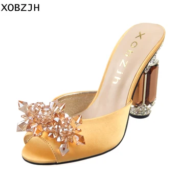 High Heels Sandals Women Shoes 2019 Sexy Ladies Luxury Leather Rhinestone Summer Sandals block heel wedding Shoes Woman Open Toe
High Heels Sandals Women Shoes 2019 Sexy Ladies Luxury Leather Rhinestone Summer Sandals block heel wedding Shoes Woman Open Toe