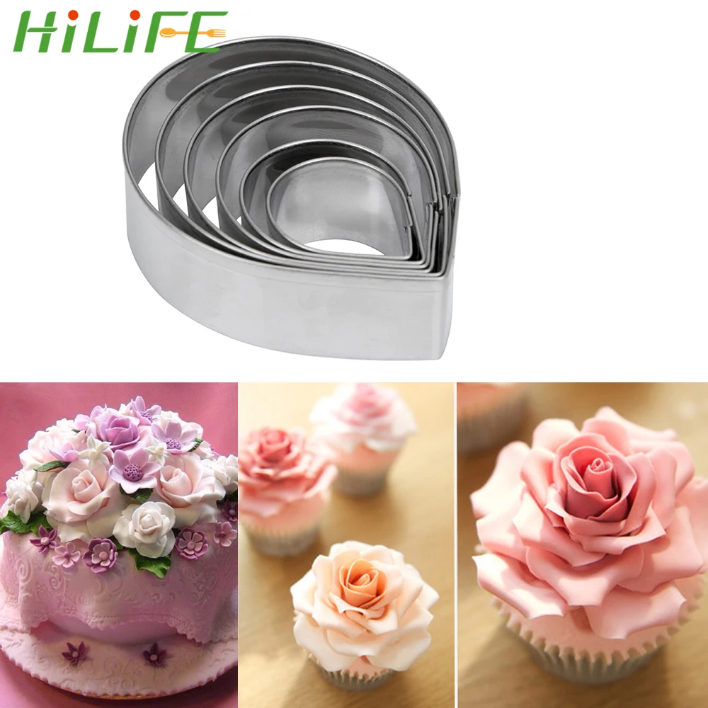 HILIFE Water Drop Shape Cookie Cutter 6pcs/set Fondant Cake Chocolate Baking Mold Stainless Steel Rose Petal Shape Cookie Mold
HILIFE Water Drop Shape Cookie Cutter 6pcs/set Fondant Cake Chocolate Baking Mold Stainless Steel Rose Petal Shape Cookie Mold