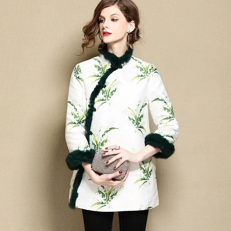 Chinese Traditional Clothings For Women Burr Stitching Fashion Cheongsam Tops Long Style Stand Collar Thickening Costume
Chinese Traditional Clothings For Women Burr Stitching Fashion Cheongsam Tops Long Style Stand Collar Thickening Costume