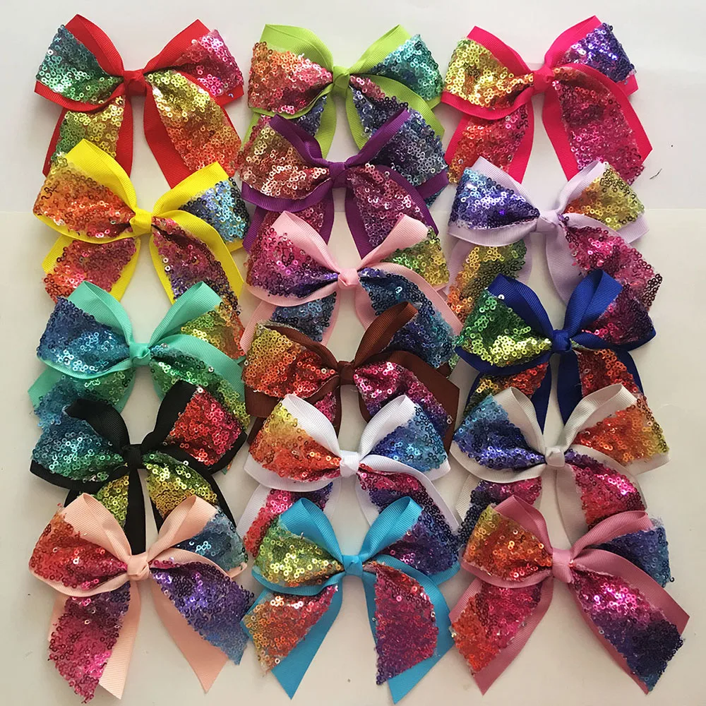 5inch Grosgrain Ribbon Hair Bows Clips Baby Girl's Boutique Sequin Bows Hair Clips Kid's Hair Grips 16pcs/lot
5inch Grosgrain Ribbon Hair Bows Clips Baby Girl's Boutique Sequin Bows Hair Clips Kid's Hair Grips 16pcs/lot