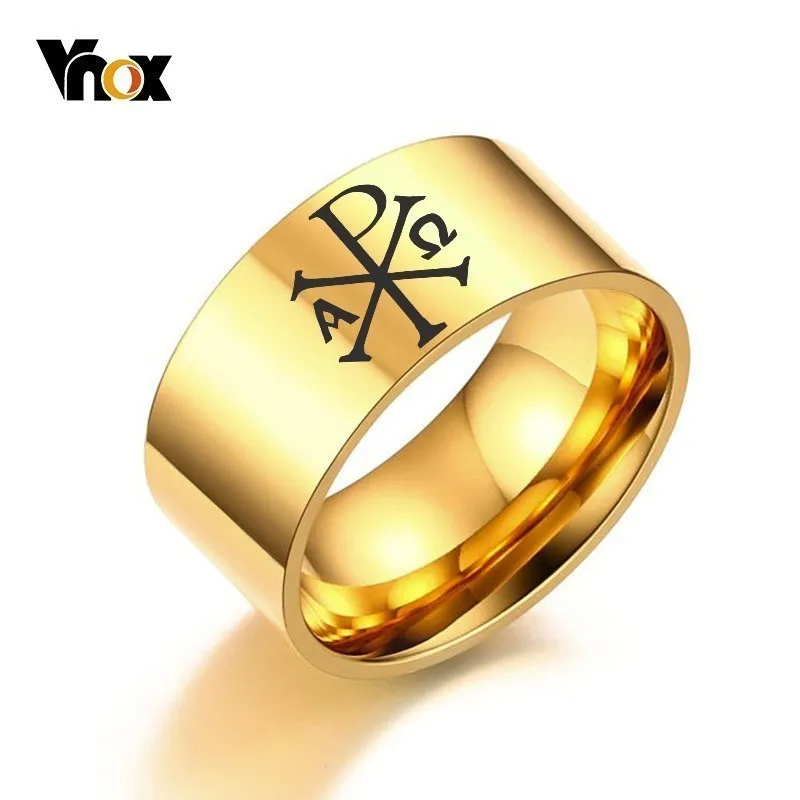 Vnox Free Personalize Engrave Chi Rho Alpha Symbol Ring for Men 10mm Stainless Steel Band Religious Christogram Christ Jewelry
Vnox Free Personalize Engrave Chi Rho Alpha Symbol Ring for Men 10mm Stainless Steel Band Religious Christogram Christ Jewelry