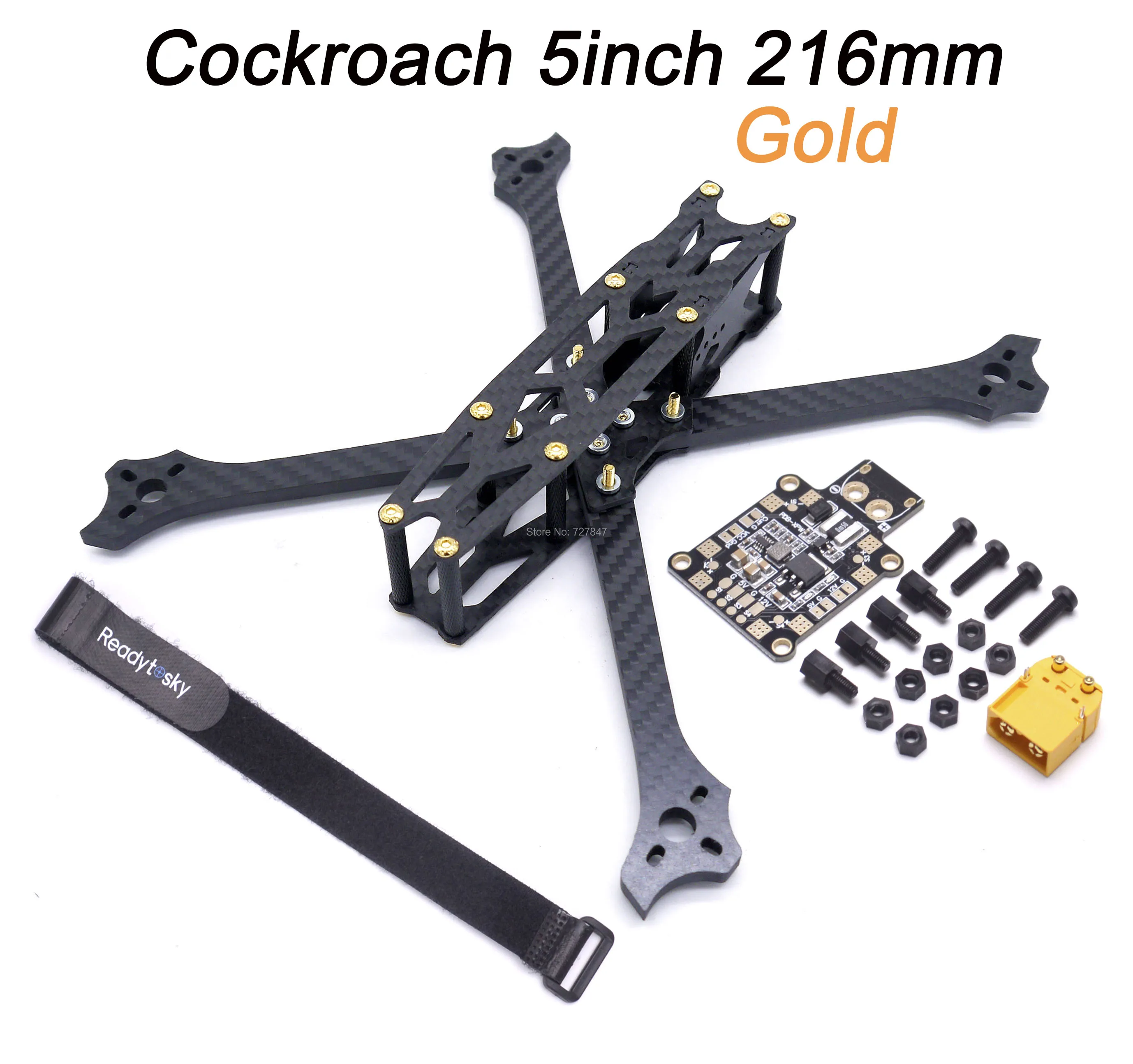 Cockroach 5inch wheelbase 216mm with 5mm Arm carbon fiber frame XPW-PDB Quadcopter for Martian II QAV-R 220 FPV Racing Drone
Cockroach 5inch wheelbase 216mm with 5mm Arm carbon fiber frame XPW-PDB Quadcopter for Martian II QAV-R 220 FPV Racing Drone