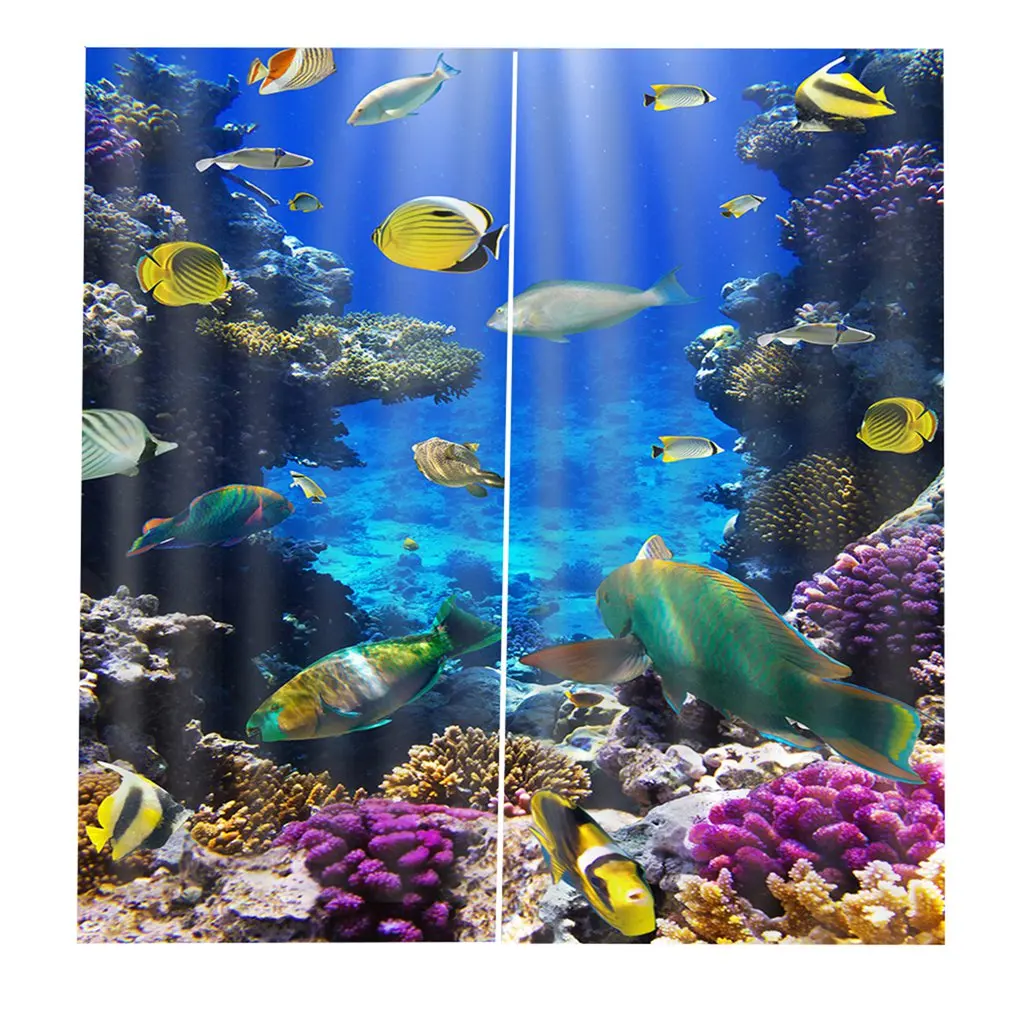 Submarine Fish Curtains 170*200 Sheer Curtains Grommet Window Curtain Semi Voile Drapes Panels for Living Room Bedroom
Submarine Fish Curtains 170*200 Sheer Curtains Grommet Window Curtain Semi Voile Drapes Panels for Living Room Bedroom