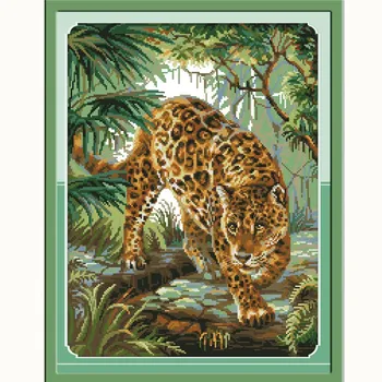 Jungle leopard Cross Stitch Kits Punto De Cruz For Home Decoration DIY Needlework DMC Embroidery Gift Animals For Living Room
Jungle leopard Cross Stitch Kits Punto De Cruz For Home Decoration DIY Needlework DMC Embroidery Gift Animals For Living Room