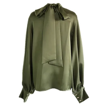 2019 Summer Women Fashion Lantern Sleeve Solid Office Shirt Stand Elegant Bow Tie Chiffon Blouse
2019 Summer Women Fashion Lantern Sleeve Solid Office Shirt Stand Elegant Bow Tie Chiffon Blouse