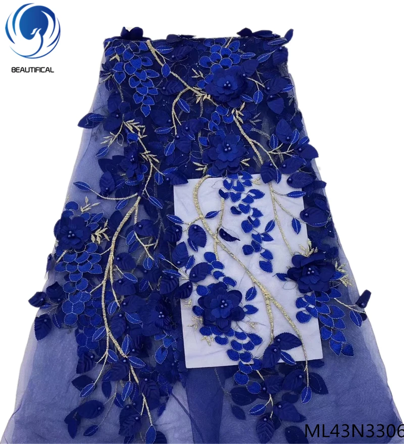 BEAUTIFICAL 3d flower embroidery lace fabric ankara lace fabric wedding lace fabric with same color beads for dress ML43N33
BEAUTIFICAL 3d flower embroidery lace fabric ankara lace fabric wedding lace fabric with same color beads for dress ML43N33