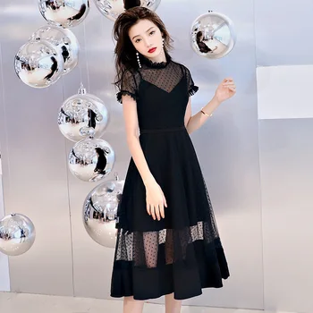 Elegant Lady Long Sleeve Tulle Party Dresses Sexy O-Neck Mid-Calf Formal Prom Party Dress 2019 Summer New Arrivals
Elegant Lady Long Sleeve Tulle Party Dresses Sexy O-Neck Mid-Calf Formal Prom Party Dress 2019 Summer New Arrivals