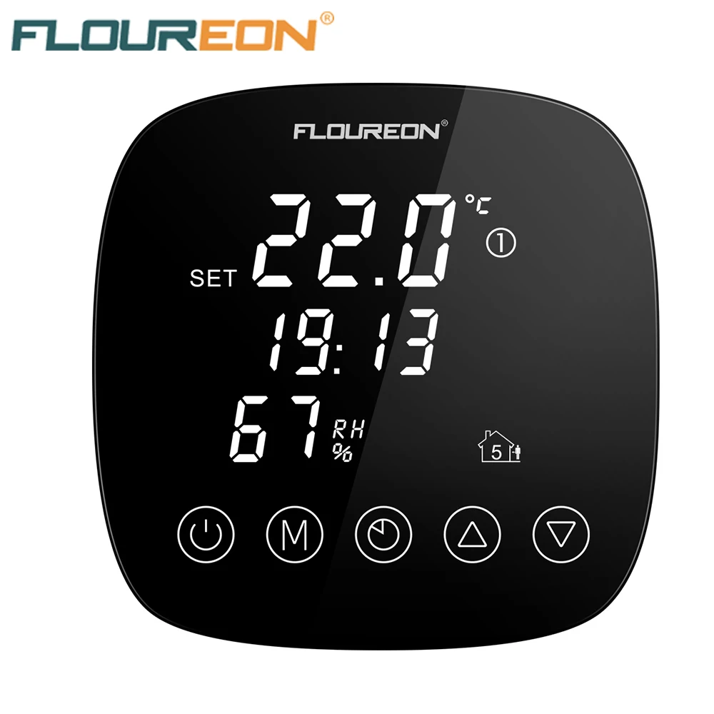 FLOUREON 16A Electric Floor Heating Thermostat Touch Screen Warm Floor Heating System Thermoregulator Temperature Controller
FLOUREON 16A Electric Floor Heating Thermostat Touch Screen Warm Floor Heating System Thermoregulator Temperature Controller