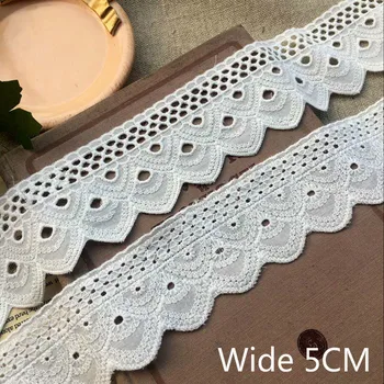5CM Wide Lastest White Cotton Embroidered Lace Edge Trim Ribbon Cord Lace Collar Applique Guipure Fabric DIY Sewing Accessories
5CM Wide Lastest White Cotton Embroidered Lace Edge Trim Ribbon Cord Lace Collar Applique Guipure Fabric DIY Sewing Accessories