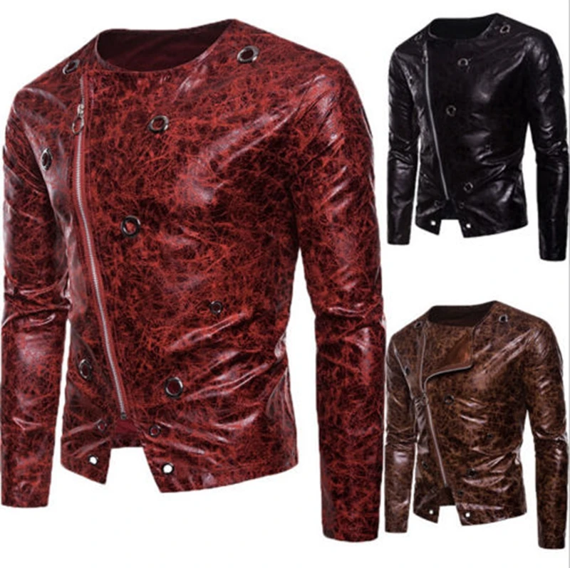 Men's Leisure Leather Jacket Biker Jackets Motorcycle Coat Slim Fit Outwear Tops
Men's Leisure Leather Jacket Biker Jackets Motorcycle Coat Slim Fit Outwear Tops