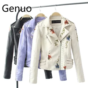 Embroidered rivet leather female 2019 spring new short slim self-cultivation motorcycle jacket wild thin embroidery women's Coat
Embroidered rivet leather female 2019 spring new short slim self-cultivation motorcycle jacket wild thin embroidery women's Coat