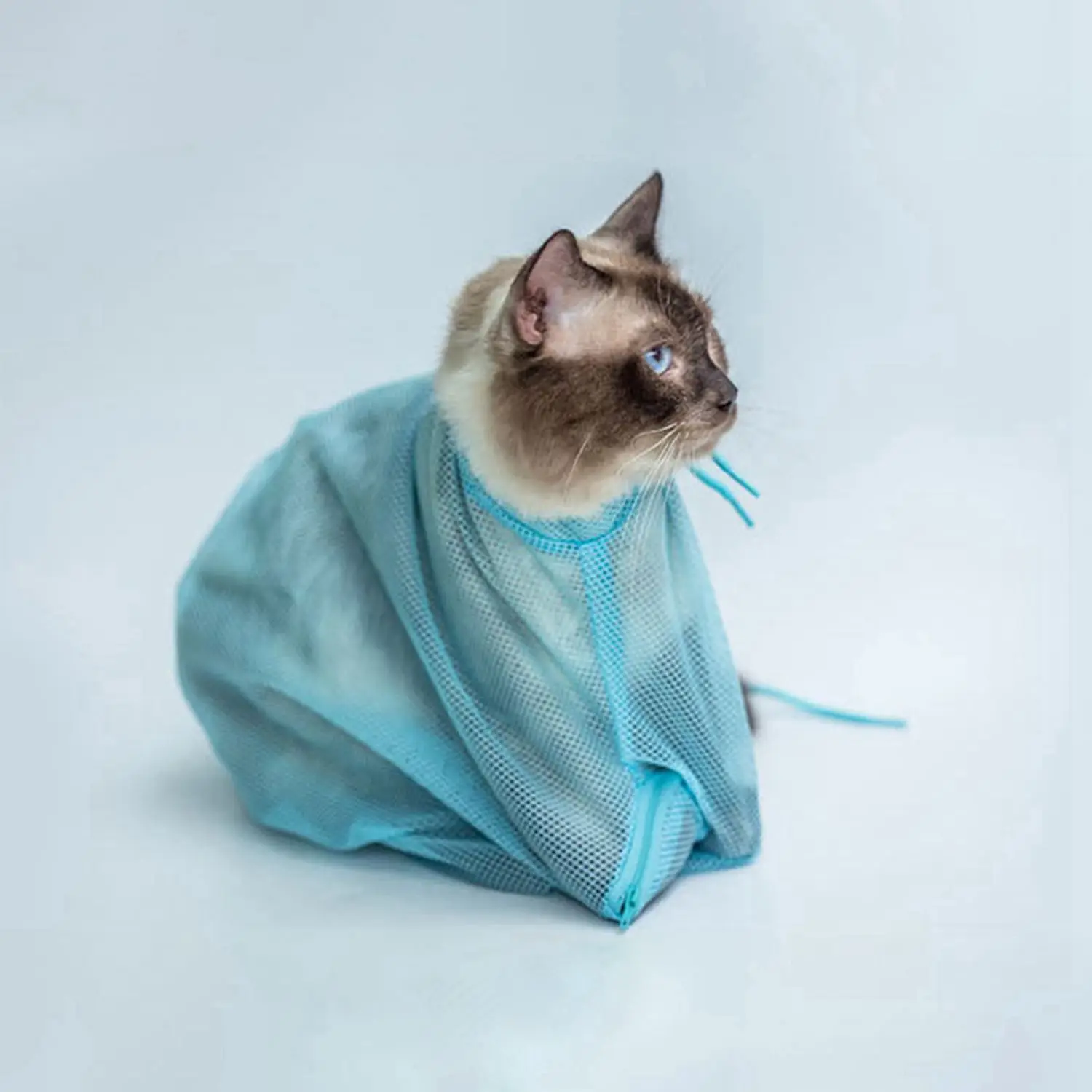 Mesh Pet Cat Grooming Restraint Bag For Bath Washing Nails Cutting Cleaning Bags Blue
Mesh Pet Cat Grooming Restraint Bag For Bath Washing Nails Cutting Cleaning Bags Blue