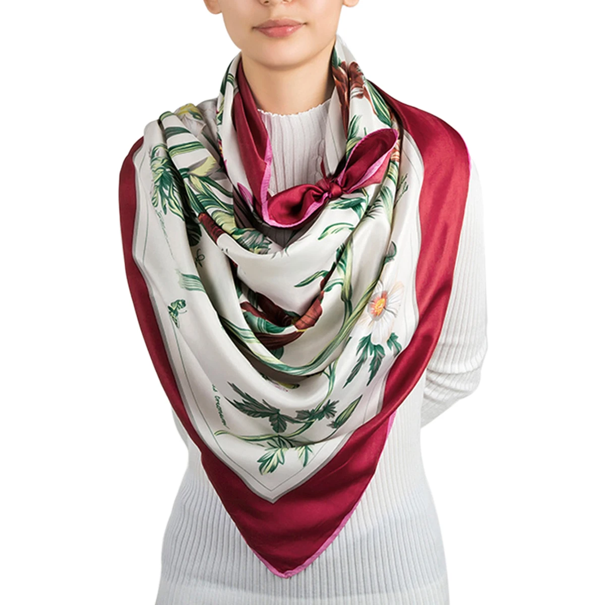 Evrfelan New Arrival Spring Summer Square Silk Scarf Scarves Women 130*130cm Fashion Vacation Scarf Wrap Big Size Shawl
Evrfelan New Arrival Spring Summer Square Silk Scarf Scarves Women 130*130cm Fashion Vacation Scarf Wrap Big Size Shawl