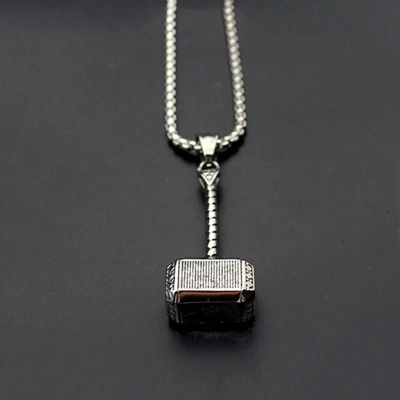 Men Stainless Steel Odin 's Symbol of Norse Viking Jewelry Thor Hammer Necklace Gothic Punk Exquisite Mjolnir Necklace
Men Stainless Steel Odin 's Symbol of Norse Viking Jewelry Thor Hammer Necklace Gothic Punk Exquisite Mjolnir Necklace